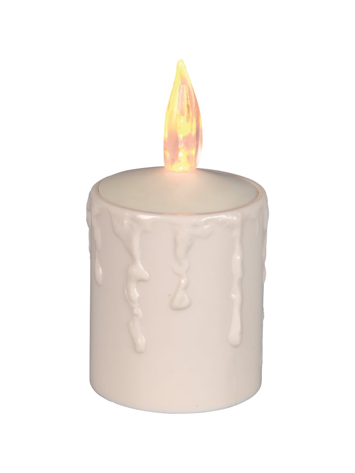 STAR Trading LED Kerze Paula, weiß, 6x11,5cm in Braun günstig kaufen onesize