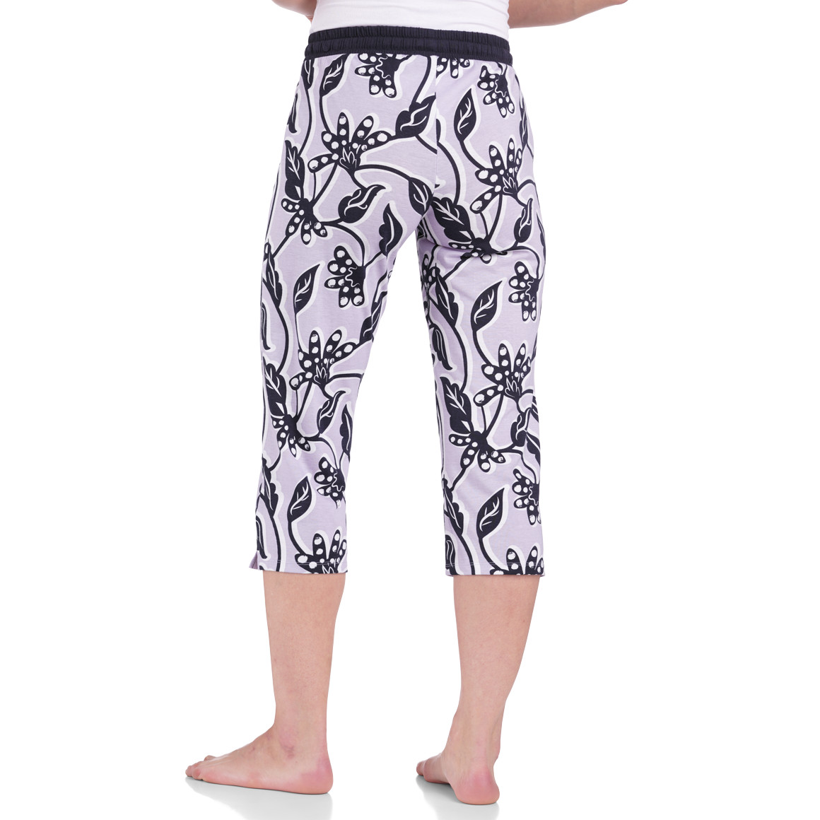 Damen 34-Schlafhose mit floralem Muster
