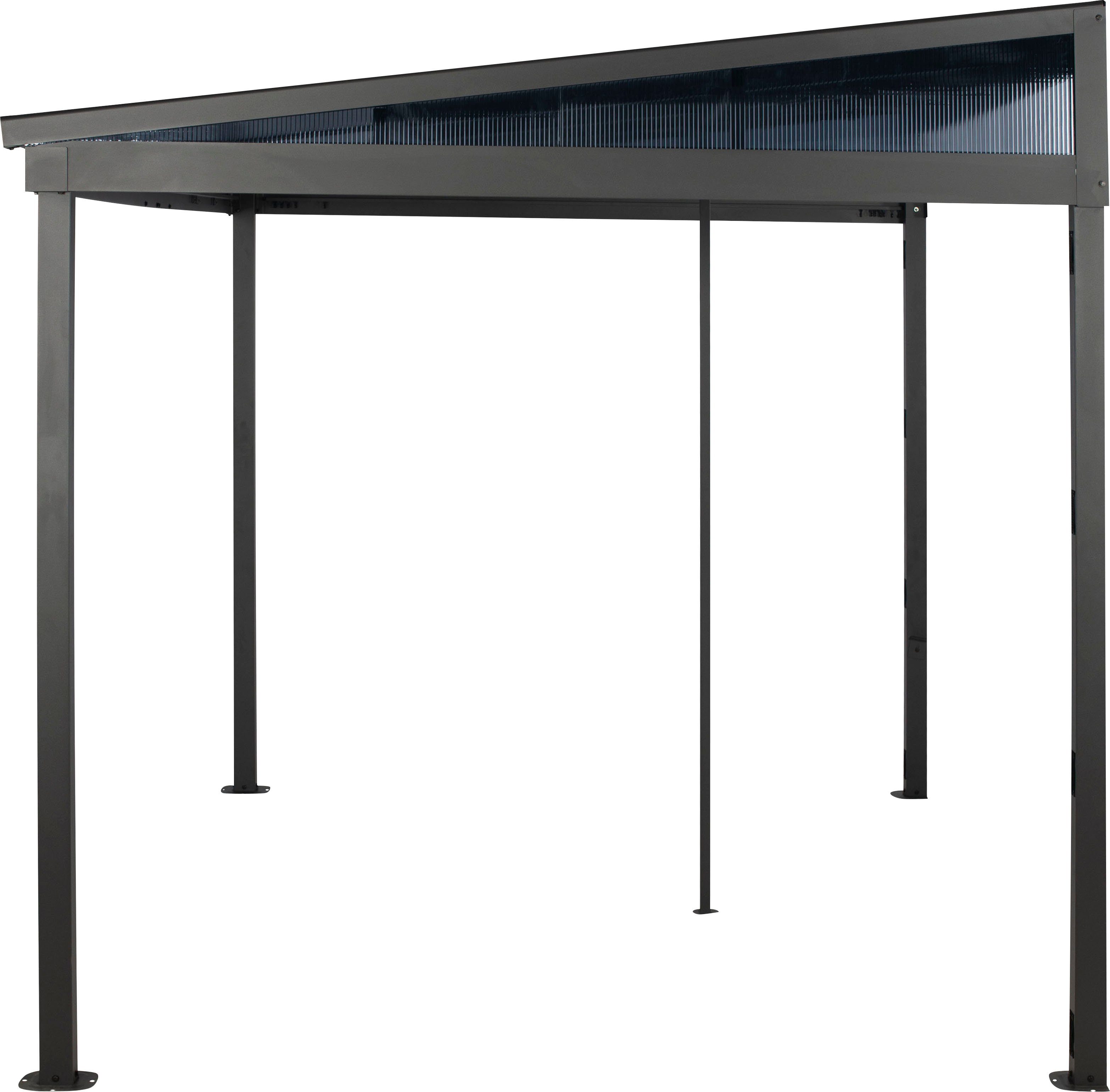 KONIFERA Anbaupavillon Bilbao, Terrassenüberdachung, in 360, 423 und 480 cm Breite, mit 7,8 mm Polycarbonat-Dachplatten