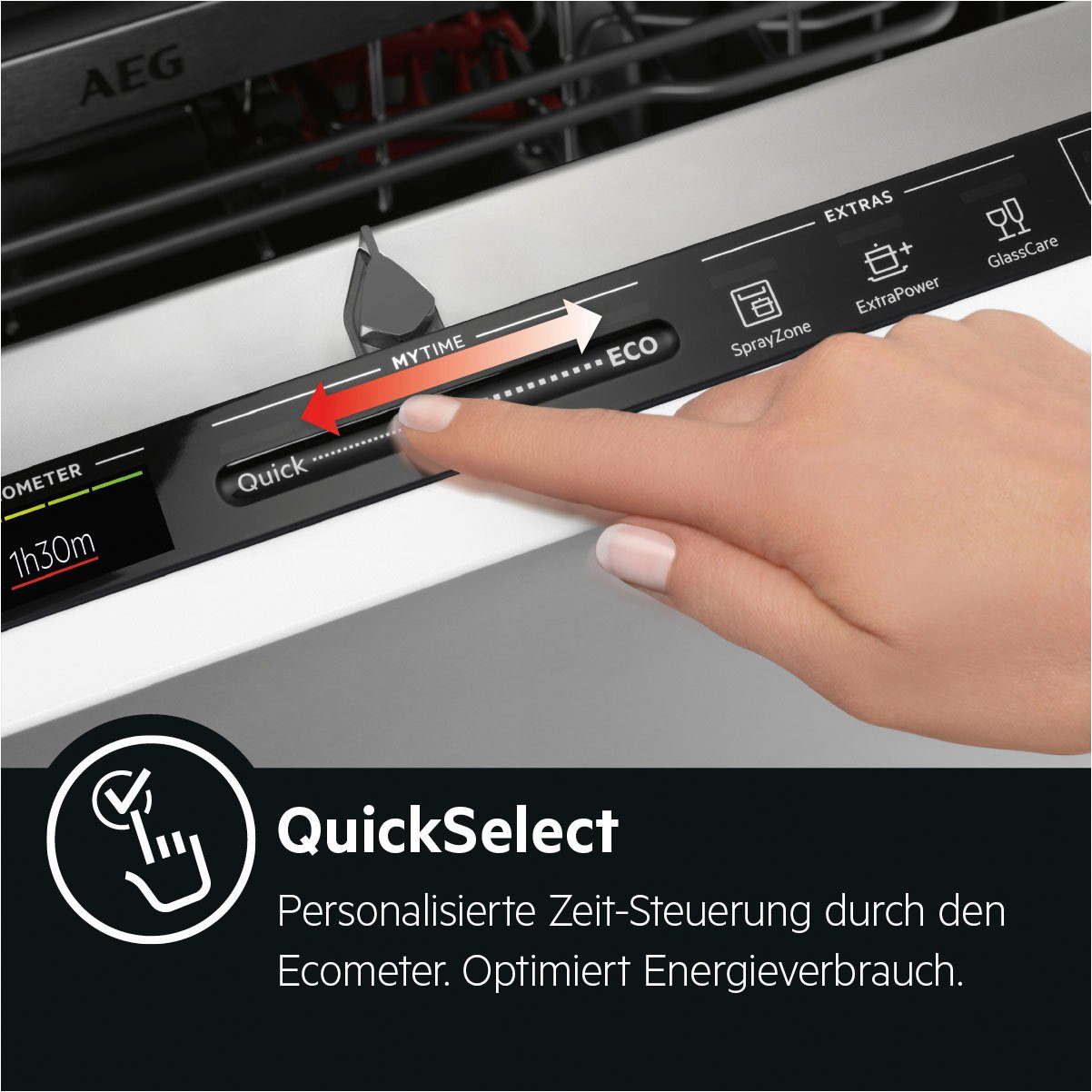 AEG vollintegrierbarer Geschirrspüler, FSK83828P, XXL-Geschirrspüler