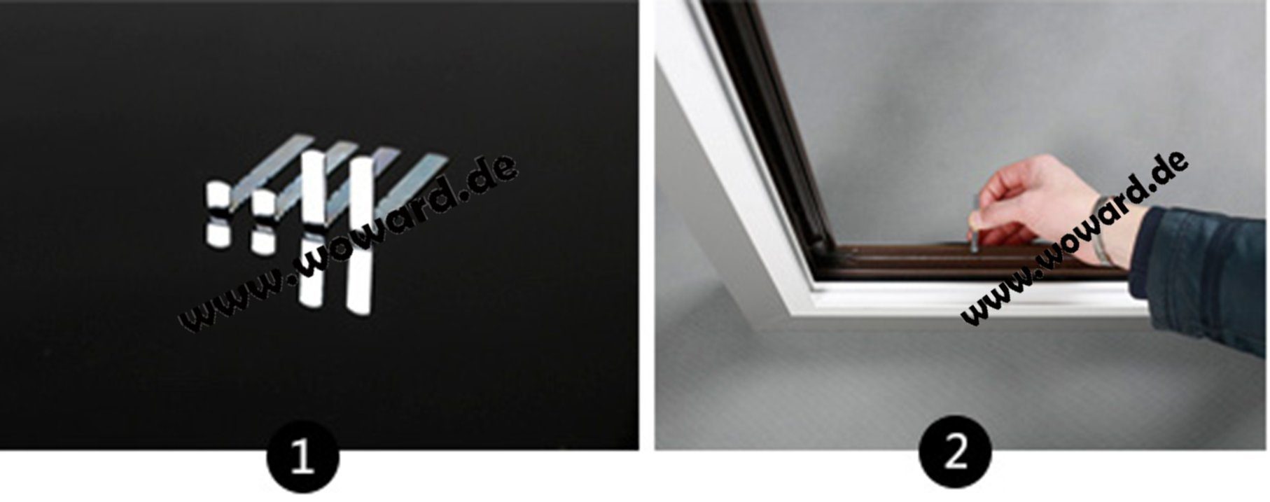 Woward Insektenschutz-Fensterrahmen Fliegengitter mit Alu Rahmen Insektenschutzfenster bis 80x100cm braun, (1-St), 80x100cm