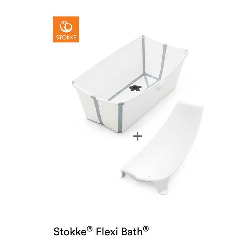 Bundle baignoire flexibath blanche et transat de bain Stokke