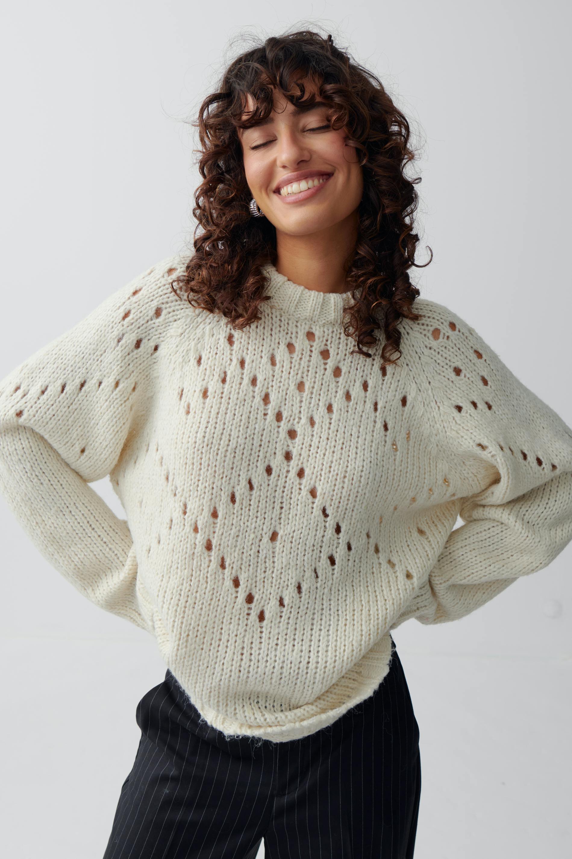 Knitted chunky sweater
