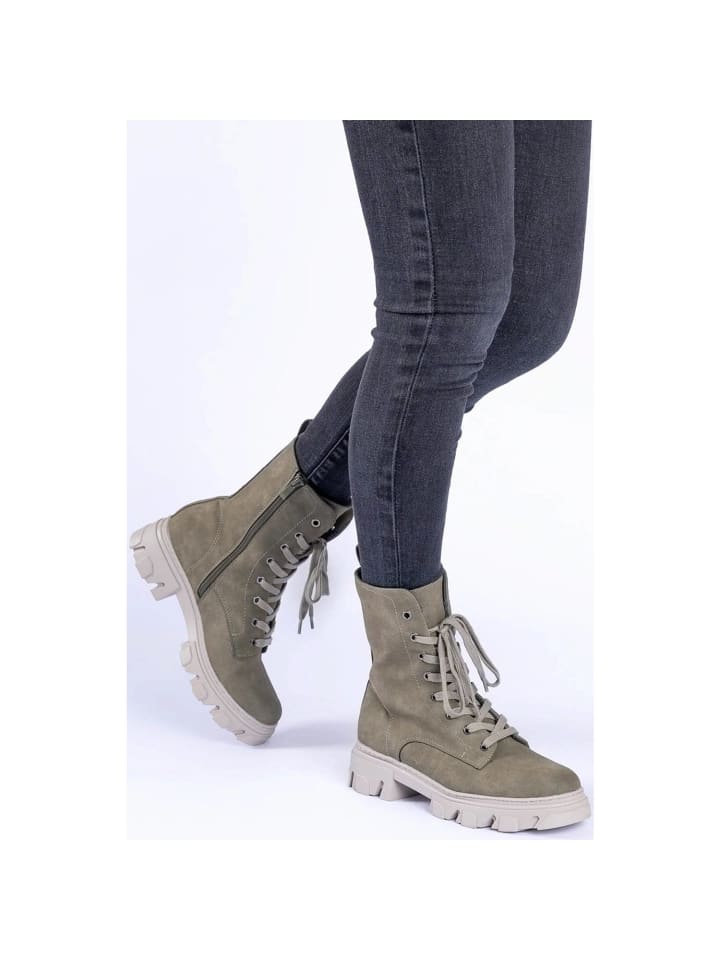 palado Schnürstiefel in khaki günstig kaufen 38