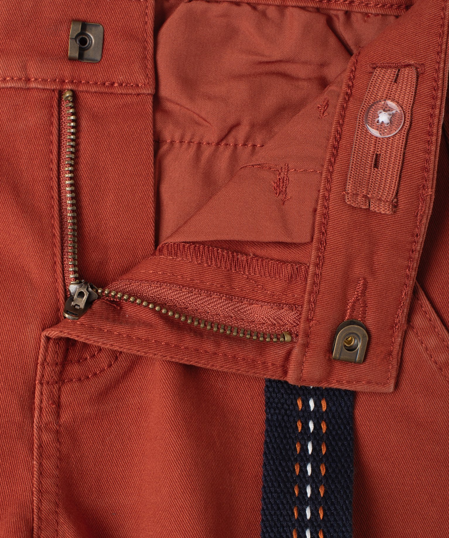 Pantalon en toile avec ceinture Garçon - LuluCastagnette orange | GEMO