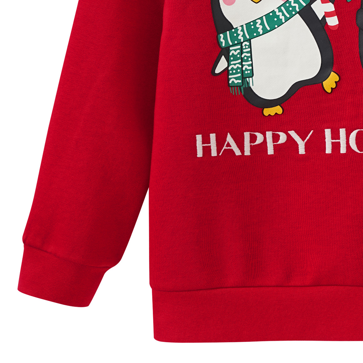 Mädchen Weihnachtssweatshirt mit Applikation rot