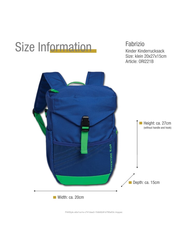 Fabrizio Kinderrucksack, Freizeitrucksack Polyester, recycelt  ca. 27cm hoch günstig kaufen onesize
