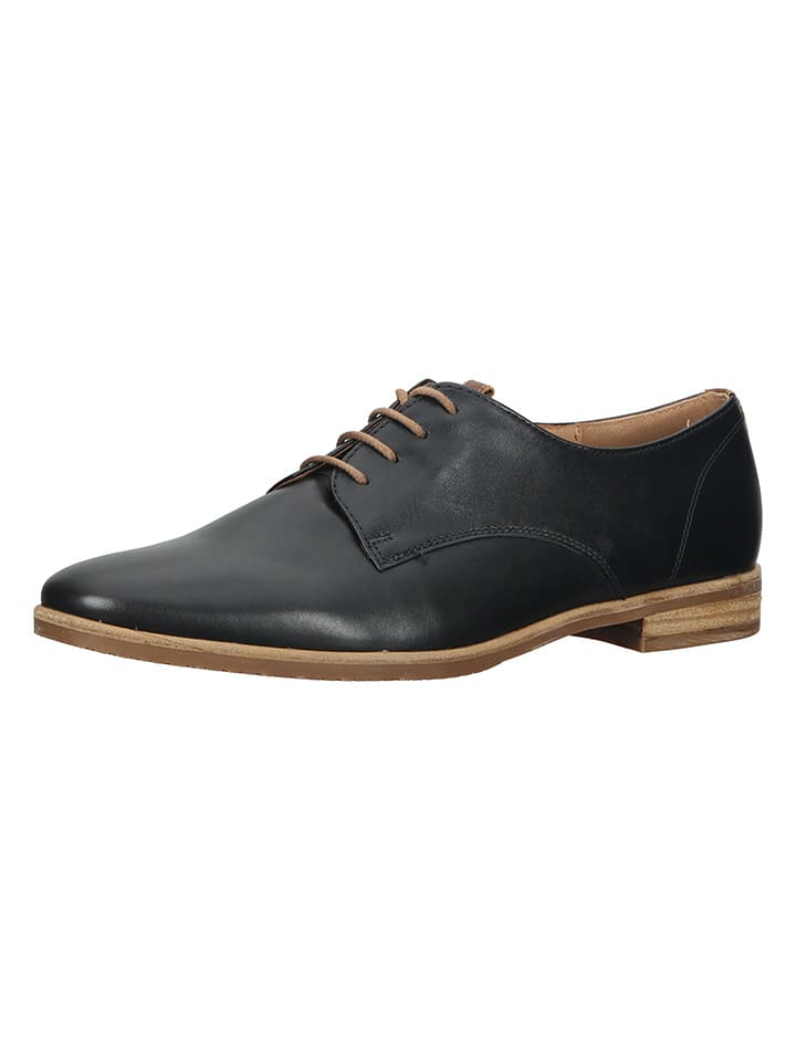 Gabor Leder-Schnürschuhe in Schwarz/ Hellbraun günstig kaufen
