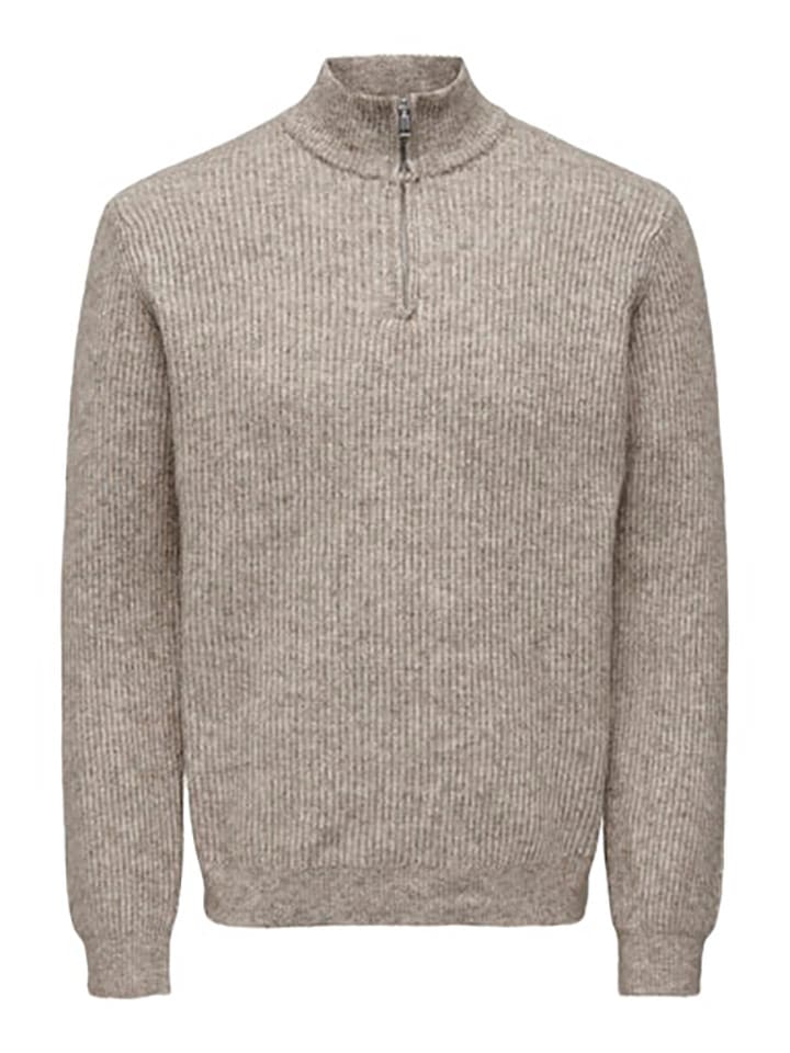 ONLY & SONS Pullover in Taupe günstig kaufen