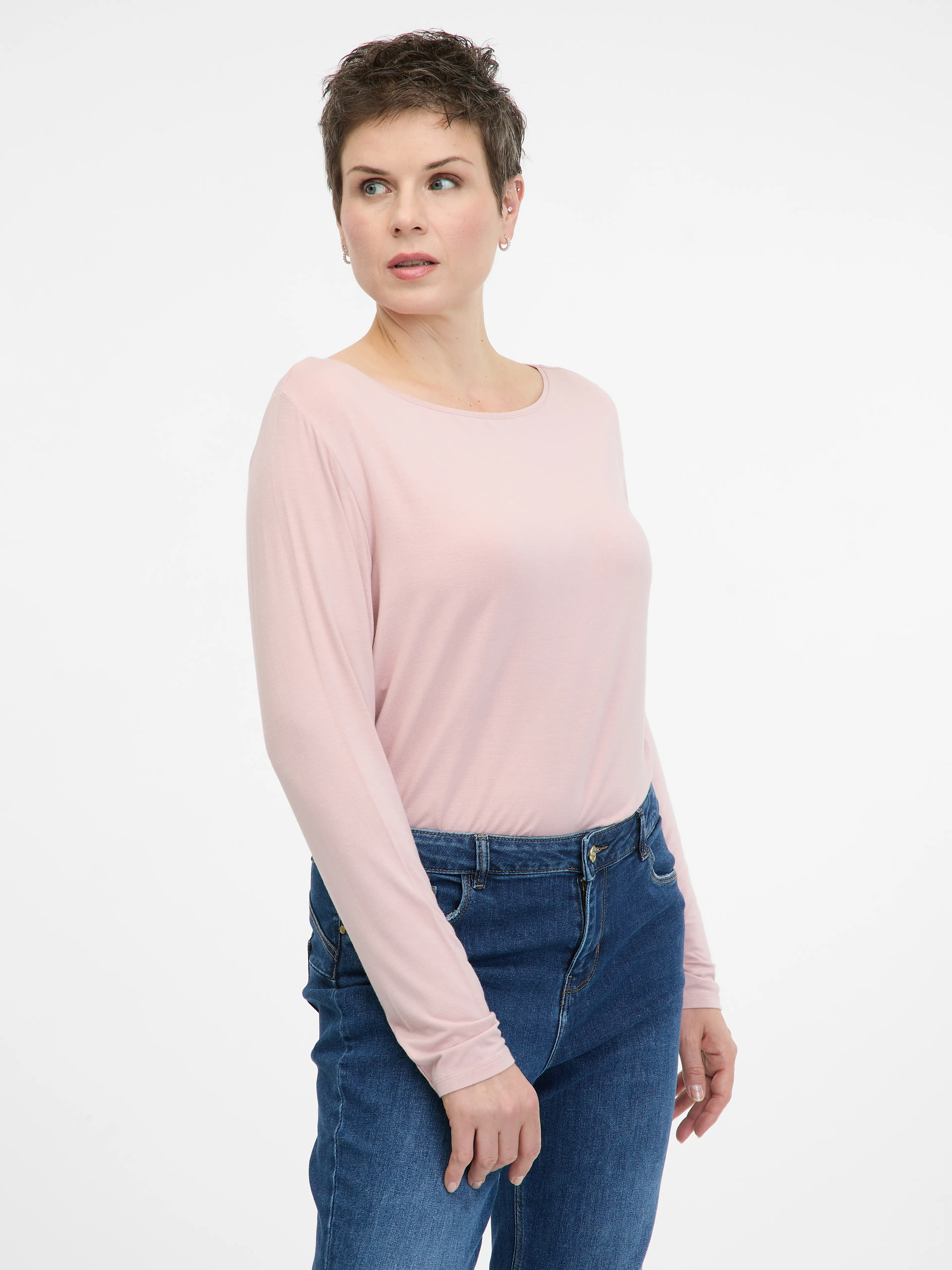 Hellrosa Damen-Langarmshirt ORSAY