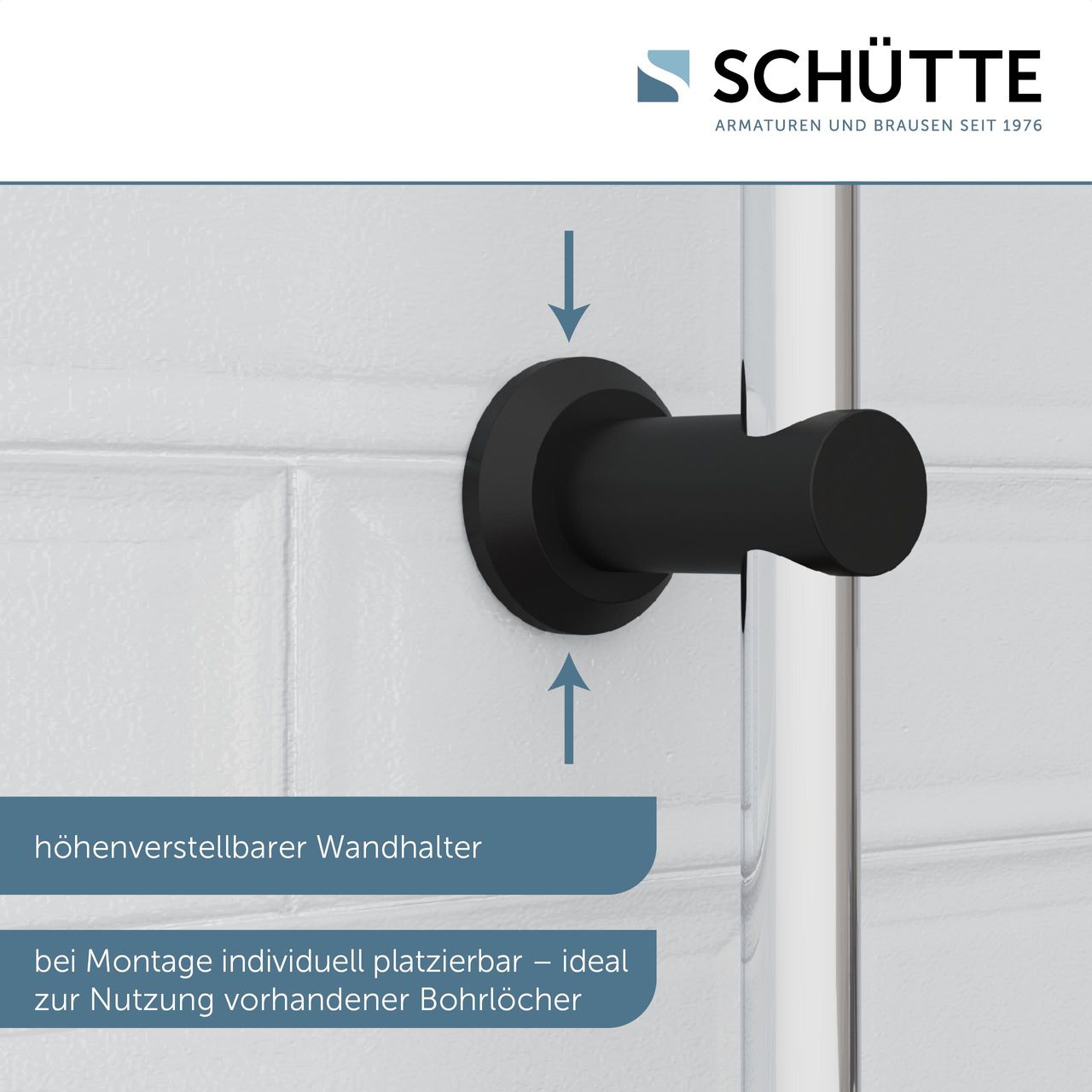 Schütte Duschset MATAO RAIN Chrom/Schwarz matt