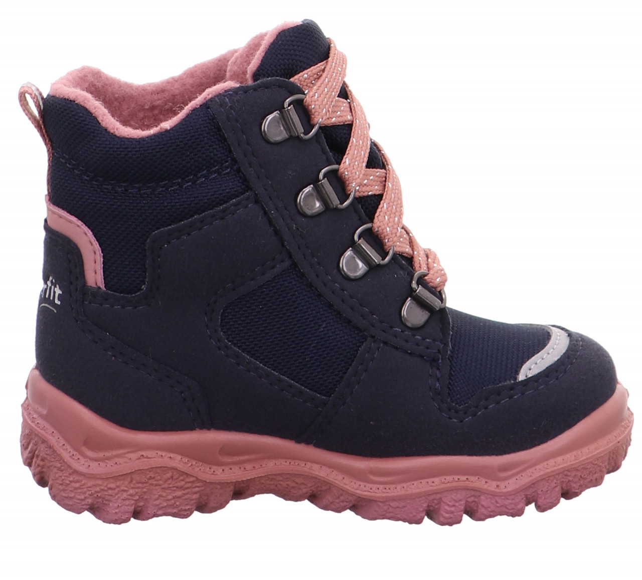 HUSKY1 - Blau/Rosa Boots mit Schnürung