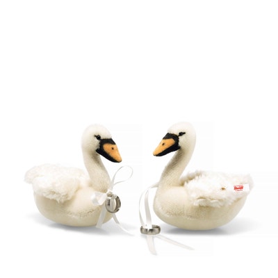 Schwanenset Hochzeit, 13 cm, weiß