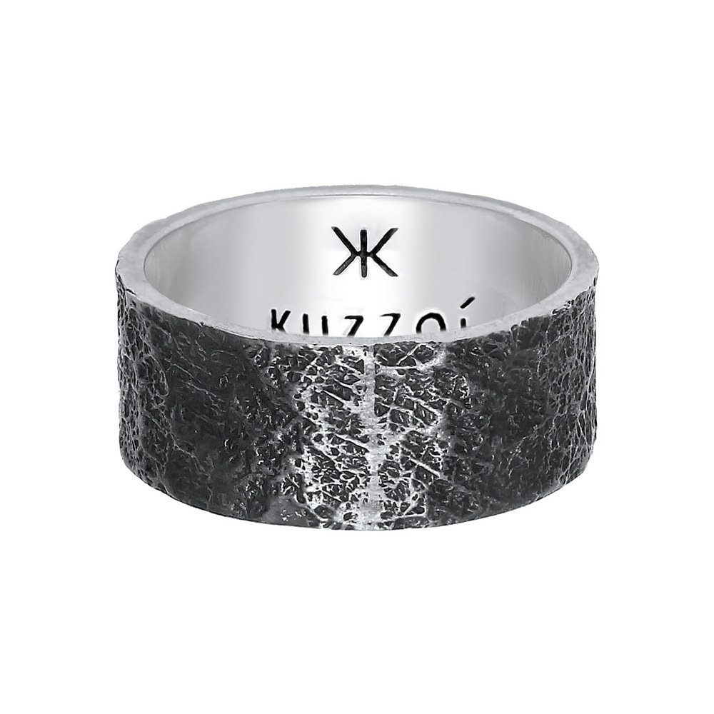 KUZZOI KUZZOI Bague Structure organique des bracelets pour hommes en argent sterling 925 Bague