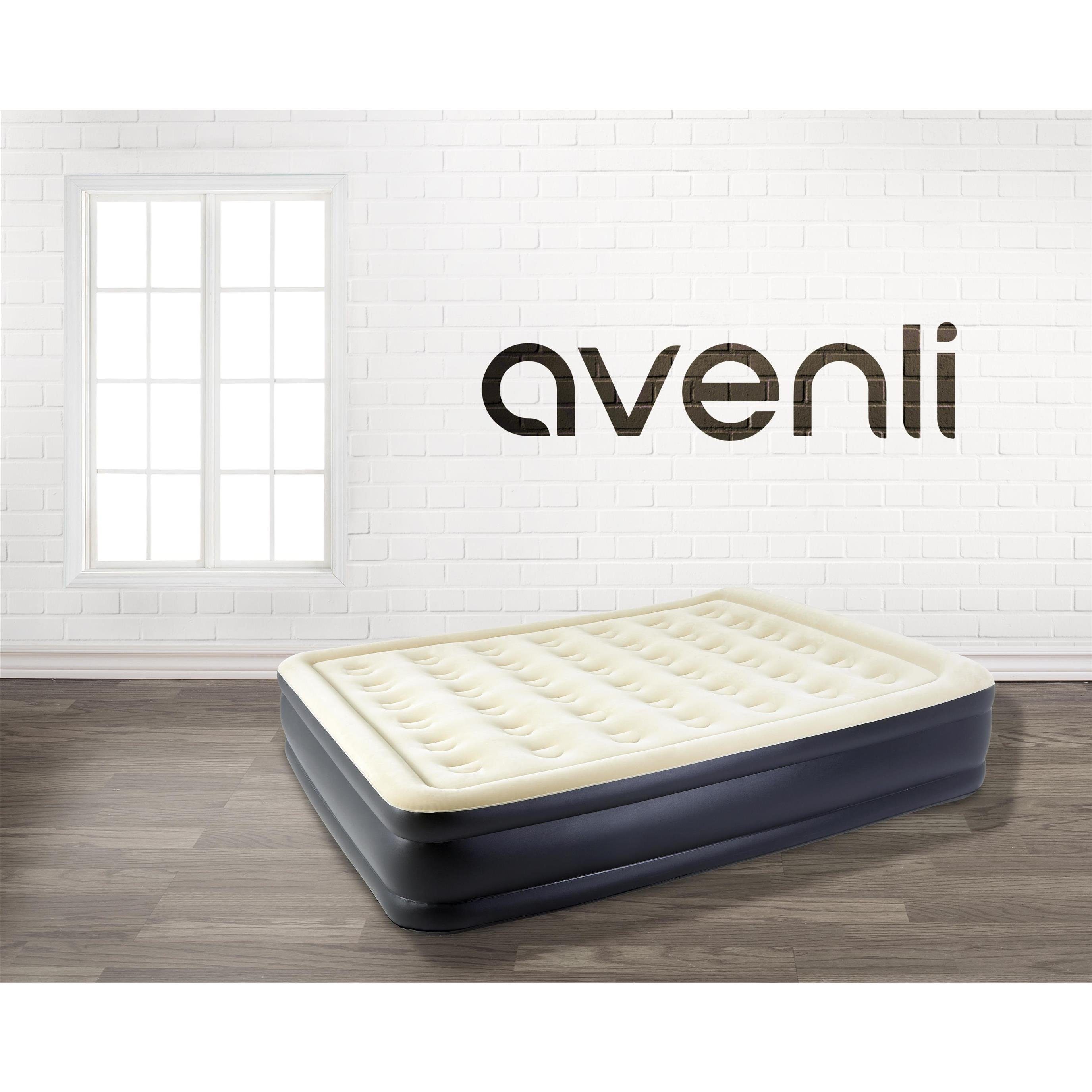 Avenli Luftbett mit integrierter Elektropumpe 203x157x47 cm, (Doppelbett für 2 Personen), mit beflockter Oberfläche
