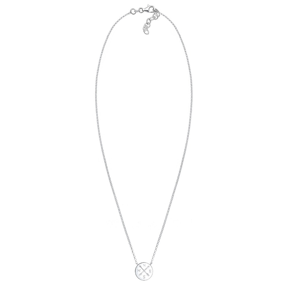 Elli Elli Collier Femme Pendentif Compas Boussole Voyager - (925/1000) Argent Bijoux