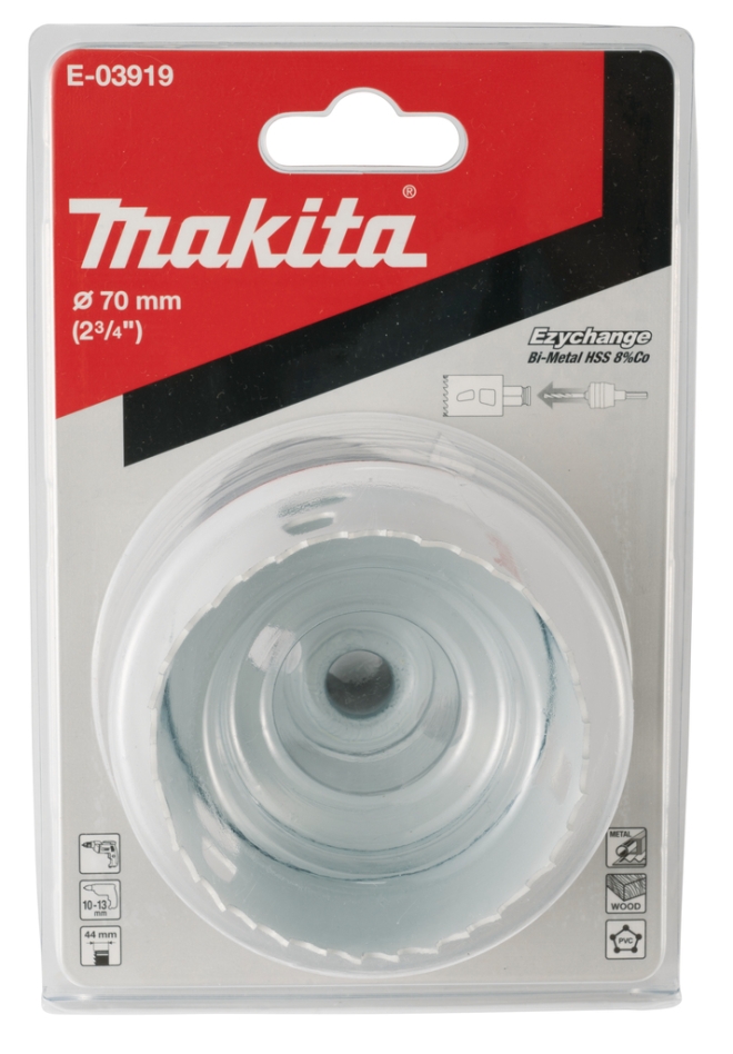 Makita Accessories E-03919 Hole Saw 70mm Quick Change BiM
