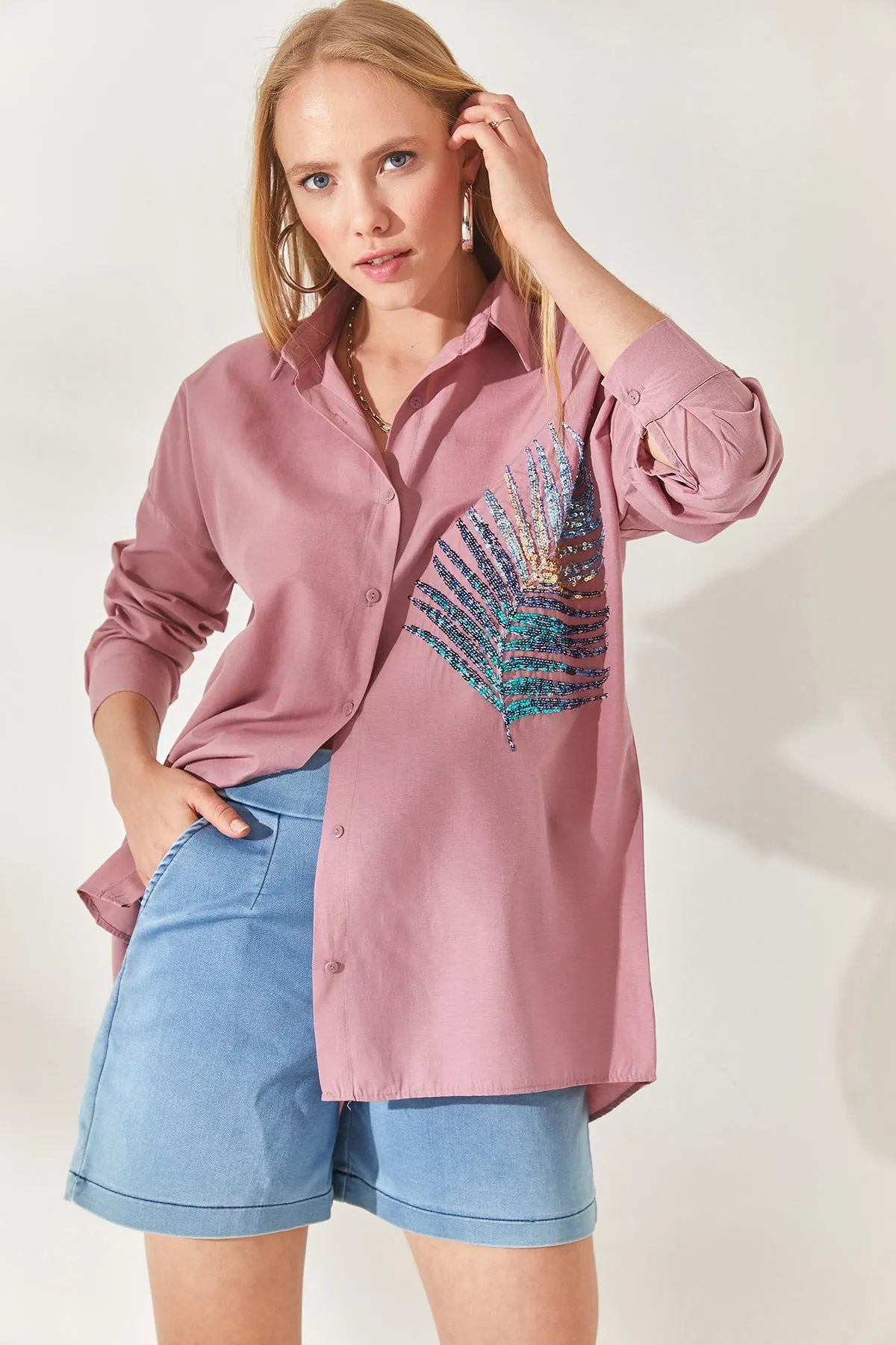Olalook  Hemd - Rosa - Oversized