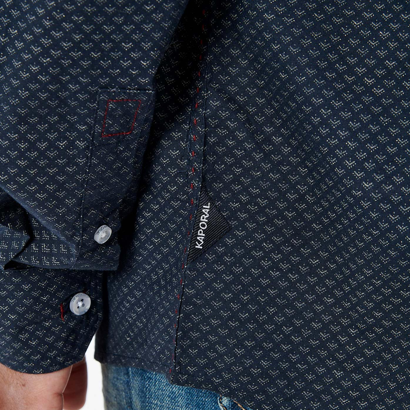 CROFT  Chemise bleue marine homme 100% coton