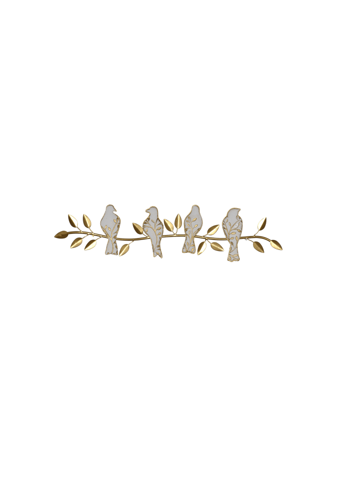 möbel-direkt Wanddekoration Vögel in goldfarben günstig kaufen 1 Stück