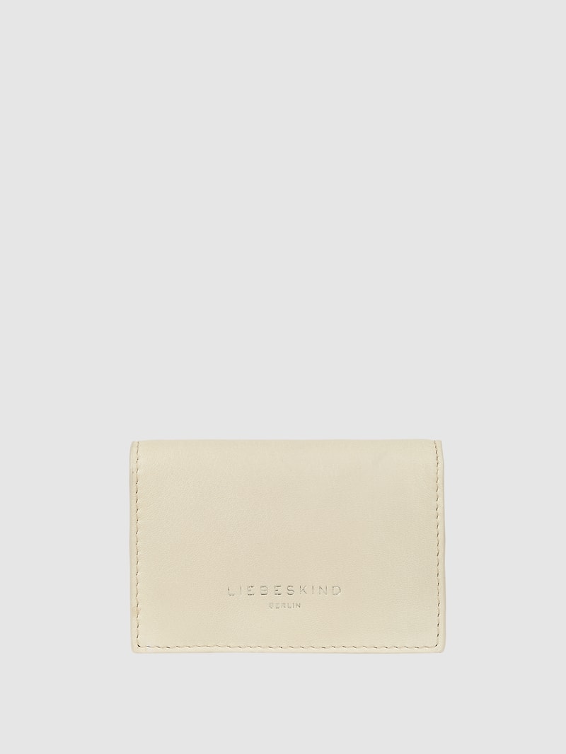 Portemonnaie aus Leder Modell 'Cardie' - RFID-blocking in offwhite