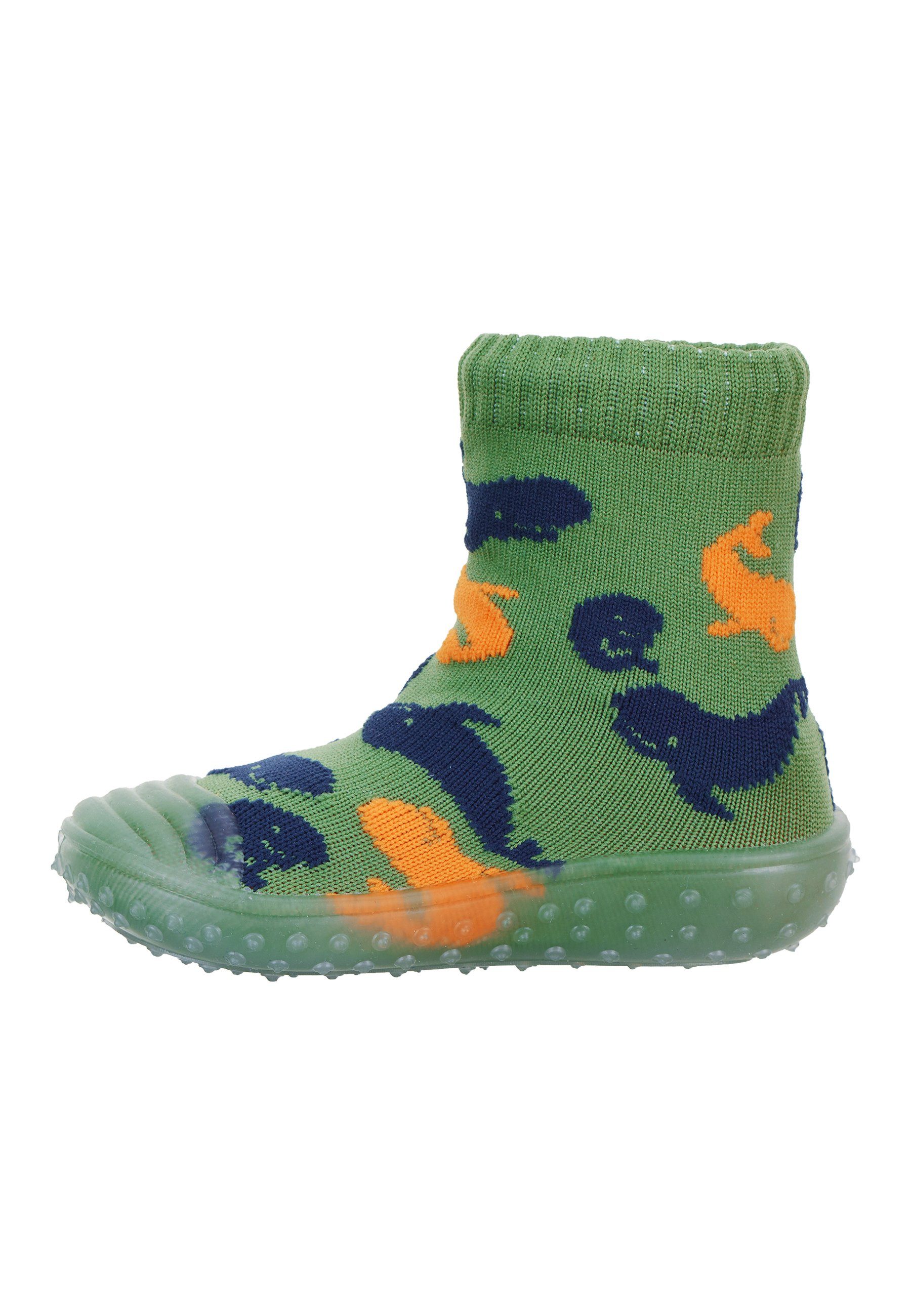 Sterntaler® Basicsocken Adventure-Socks Wale Adventure-Socks - Adventure Socks mit Wal Motiv grün- Abenteuersocken, Kinder Sockenschuhe mit transparenter Gummisohle - Adventure Socken - schnelltrocknend