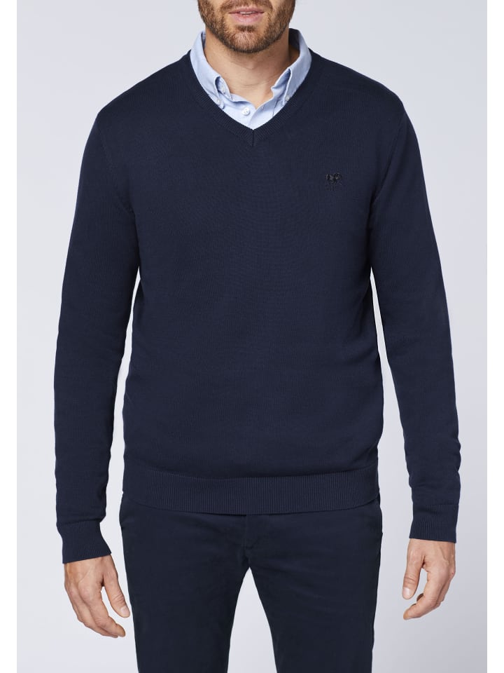 Polo Sylt Strickpullover in Blau günstig kaufen