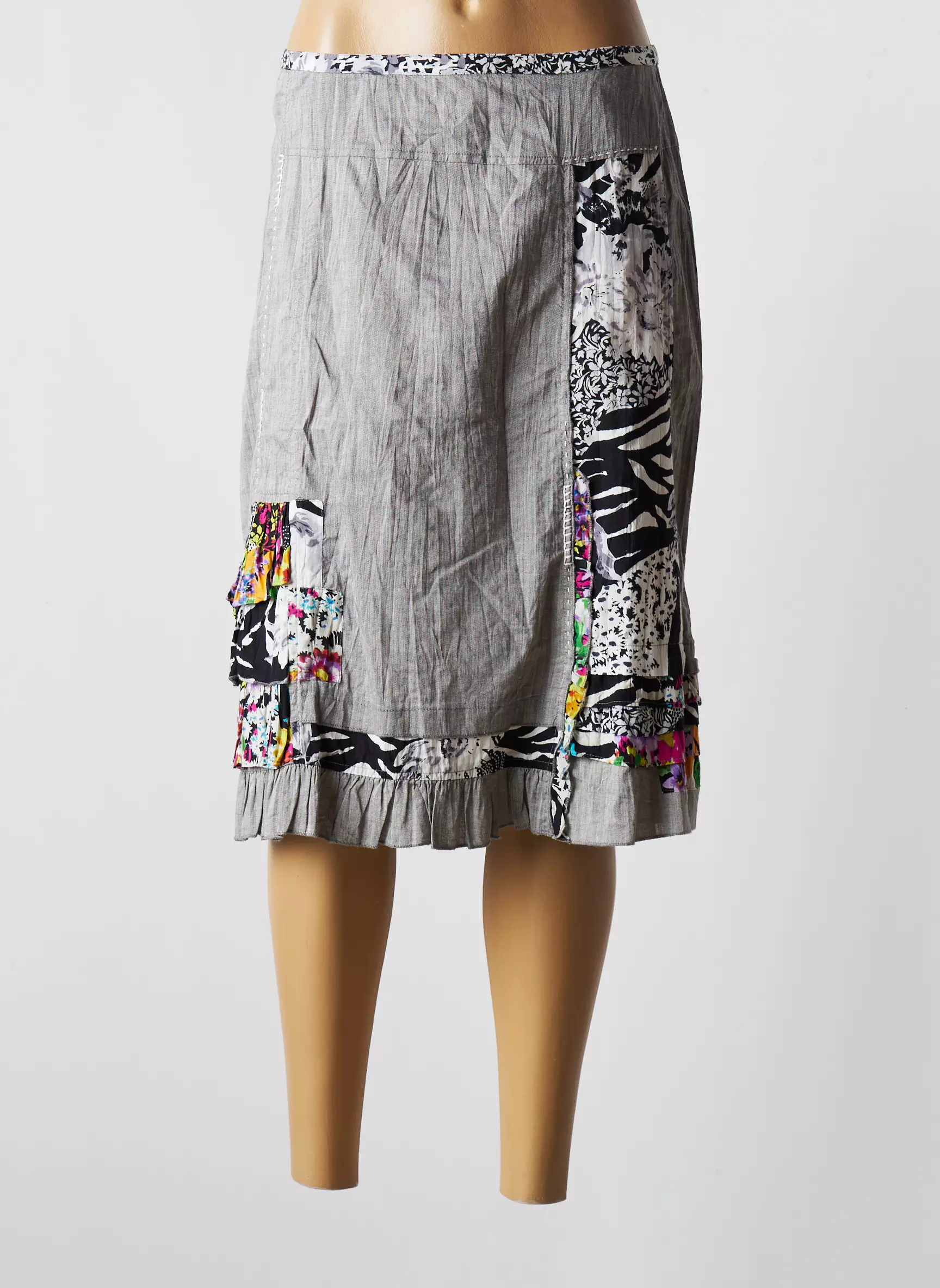 Jac Jac Jupes Mi Longues Femme couleur gris