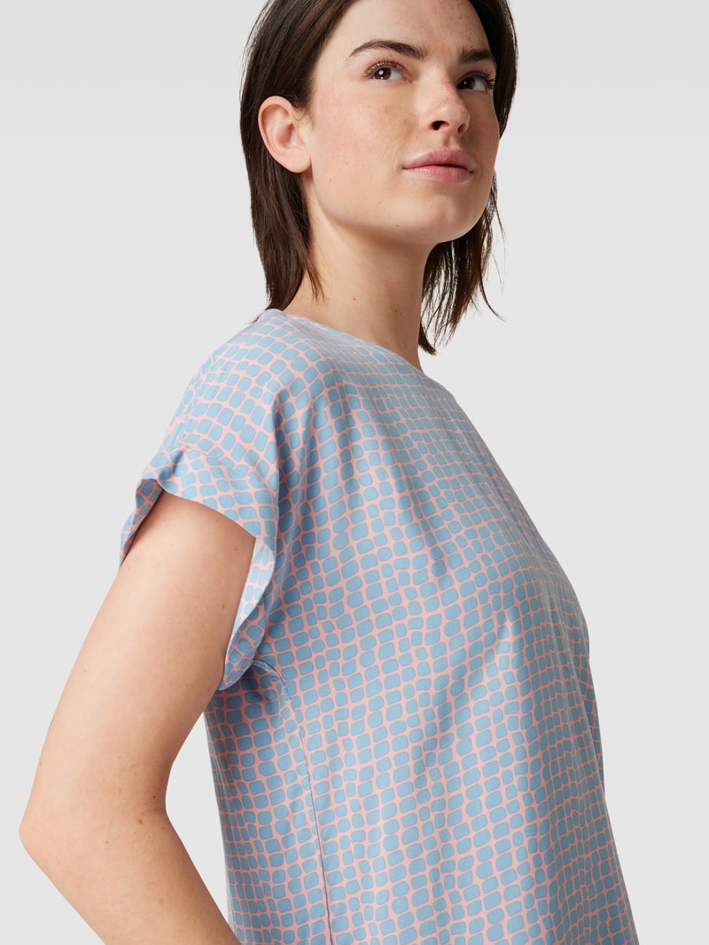 Blusenshirt mit Allover-Muster in lagune