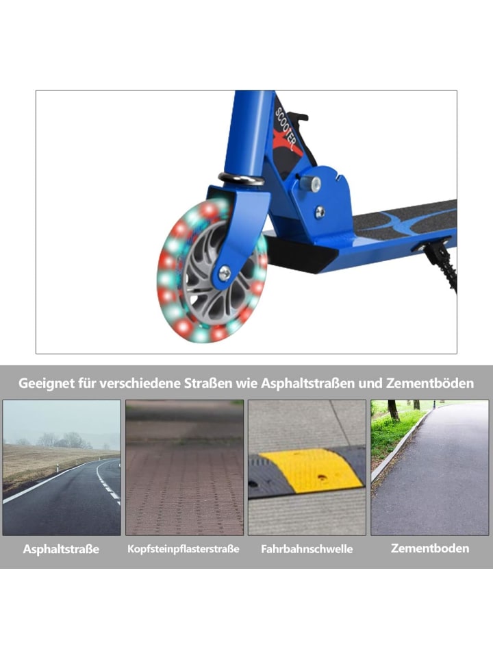 COSTWAY Kinderroller ab 4 Jahre in Blau günstig kaufen 70 cm