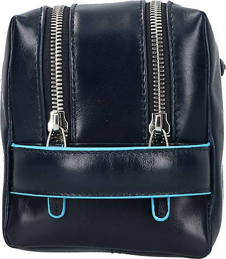 Piquadro Blue Square Kulturbeutel Leder 25 cm