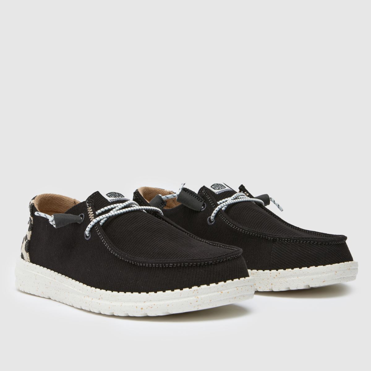 HEYDUDE – Wendy – Leopardfärgade sneakers i svart med flera färger