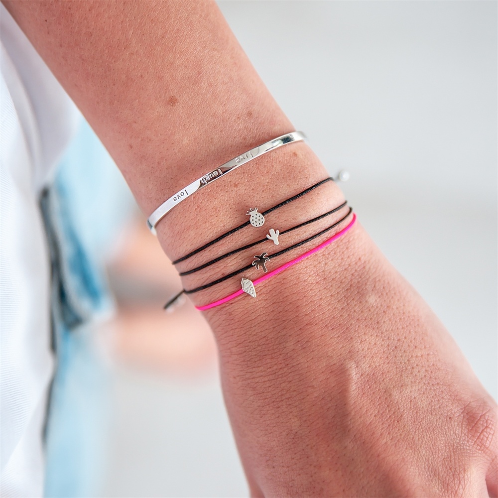 Glanzstücke München Bracelet en argent Live laugh love Argent sterling en Argent Bracelet