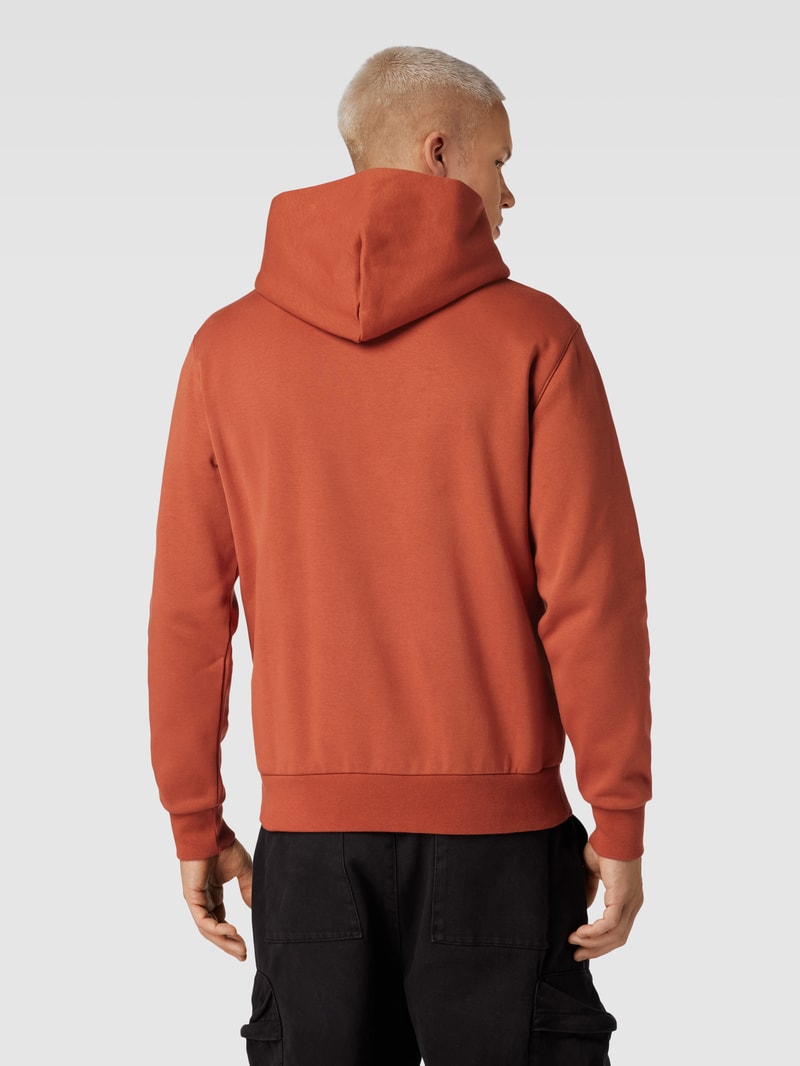Oversized Hoodie mit Label-Detail in rostrot