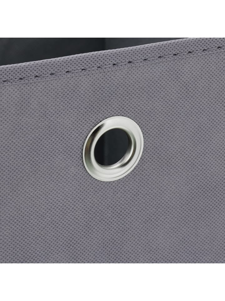 relaxdays 4 x Aufbewahrungsbox in Grau - (B)30 x (H)30 x (T)30 cm günstig kaufen onesize