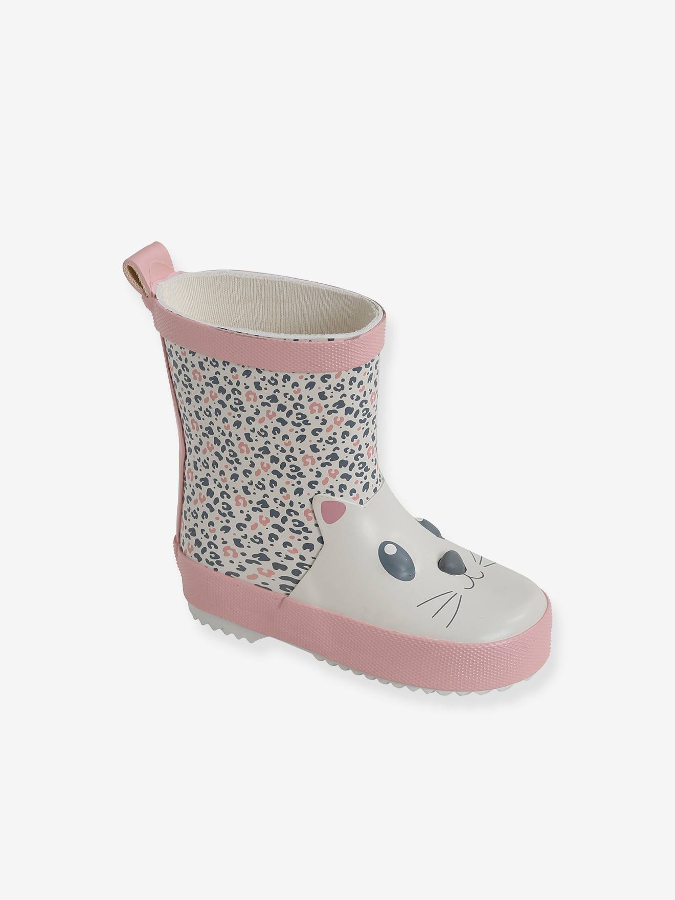 Bottes de pluie bébé fille en caoutchouc blanc