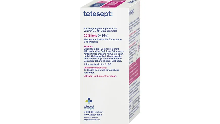 tetesept Vitamin B12 400 Direkt-Sticks 20 Stück