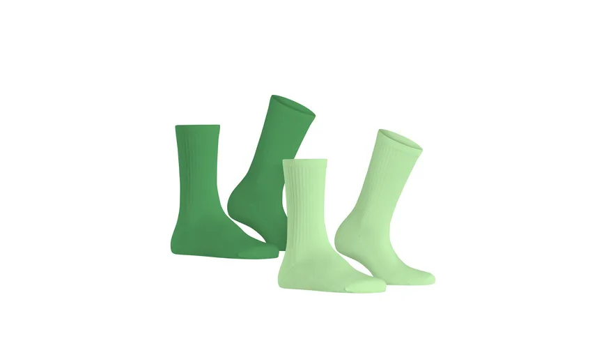 ESPRIT Damen Socken Basic Tennis 2er Pack grün