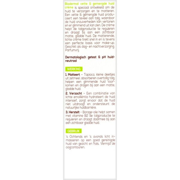 Biodermal Oily & Combination Skin Cream 50ml - Oily skin