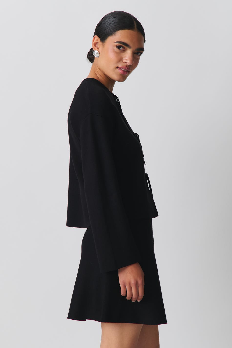 Knitted jacquard skirt