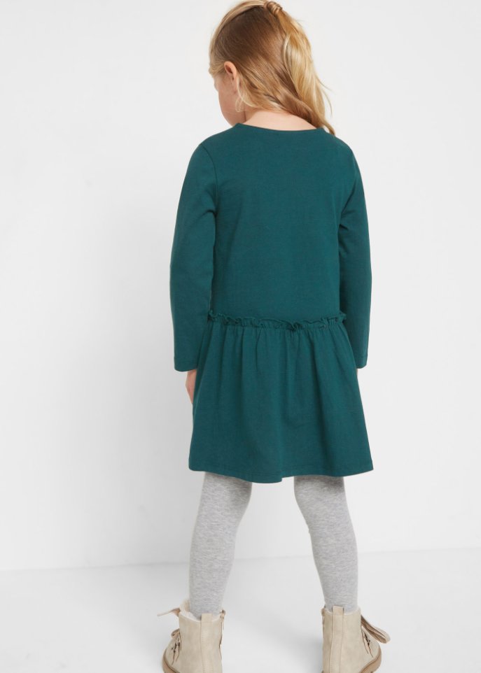 Mädchen Jerseykleid + Puppenkleid (2-tlg. Set)