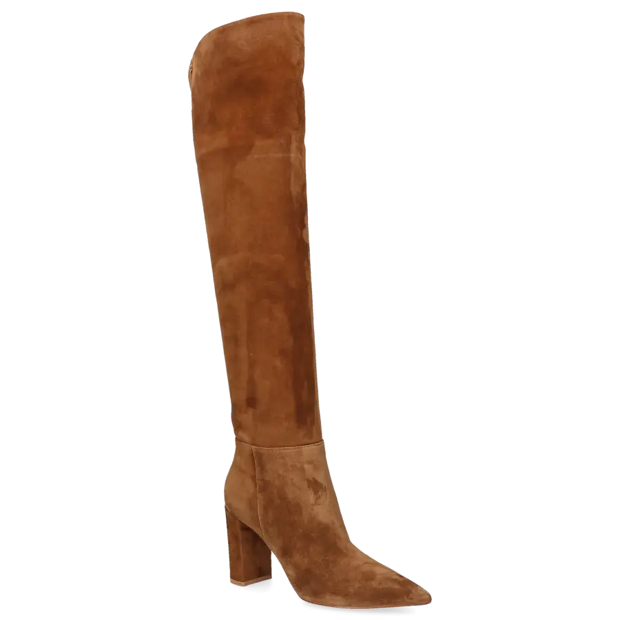 Gianvito Rossi - Overknees PIPER BOOT Veloursleder - braun