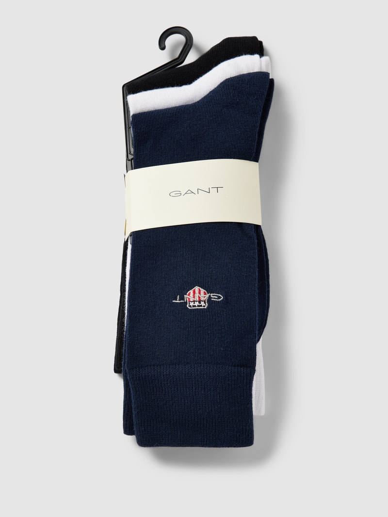 Socken aus Baumwoll-Mix im 3er-Pack in schwarz