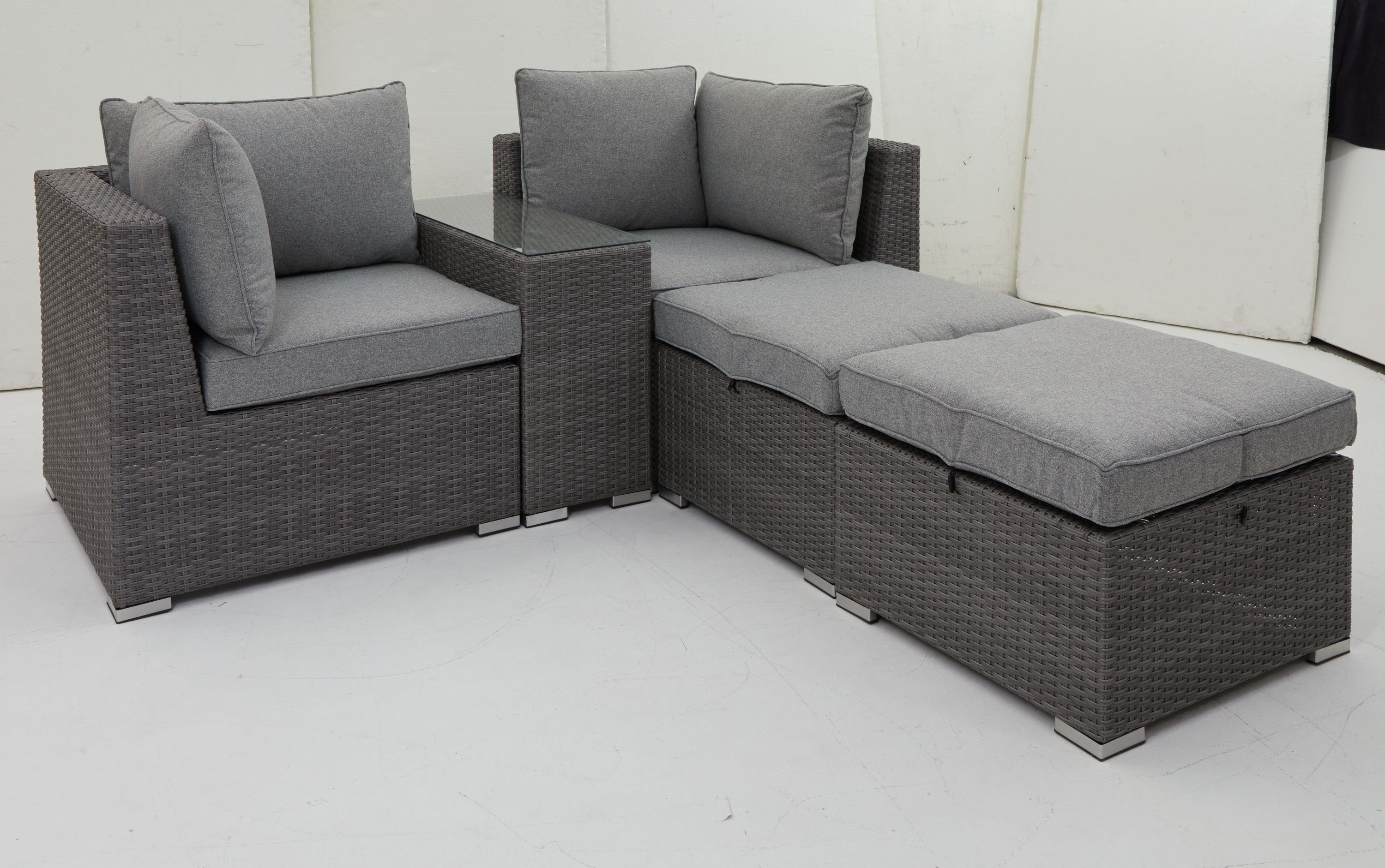Outdoor Gartenlounge-Hocker Lounge-Hocker, Lounge-Hocker Outdoor (BHT 66x44x66 cm) BHT 66x44x66 cm