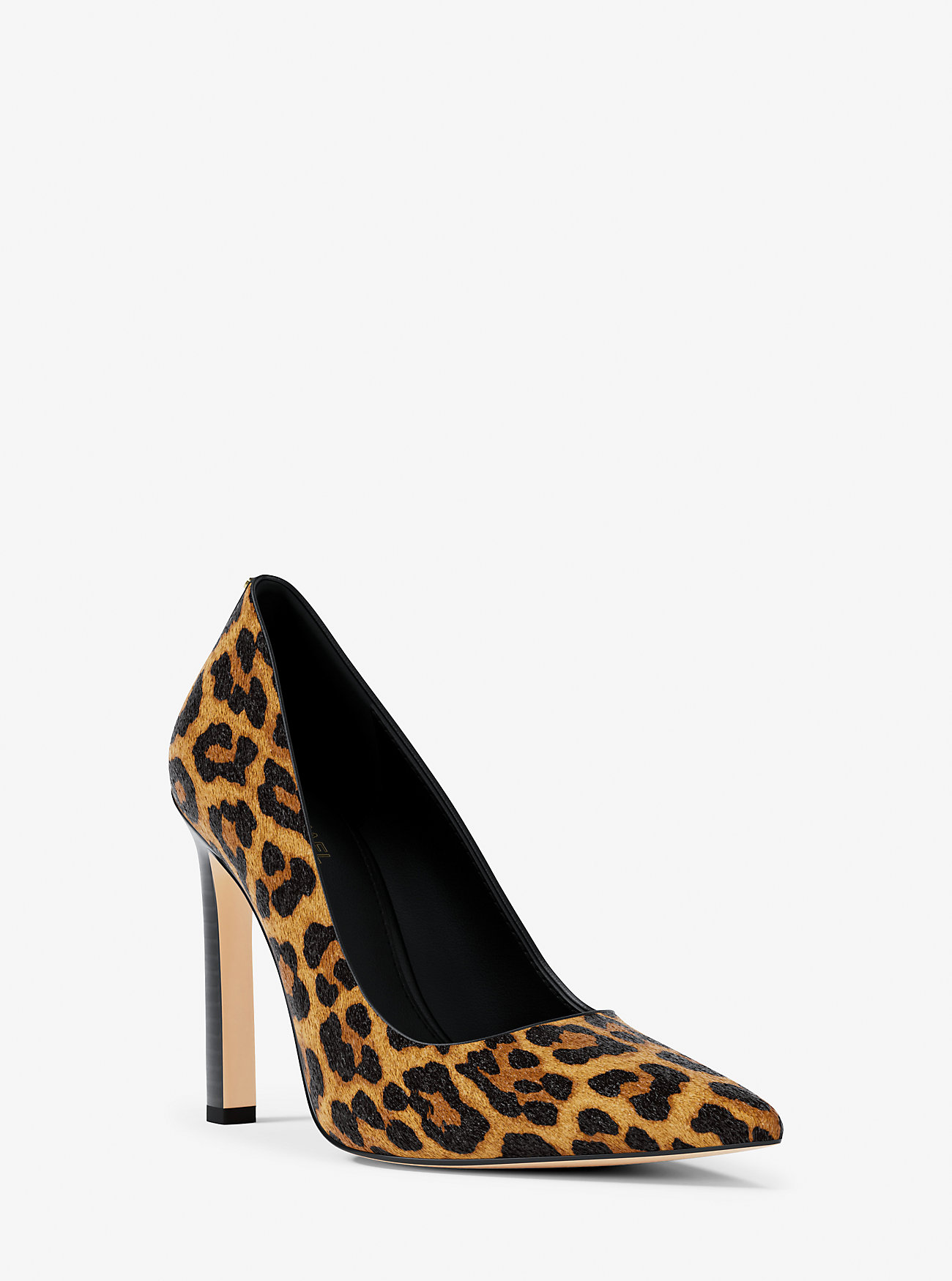 Amara Leopard Print Calf Hair Pump - MARIGOLD