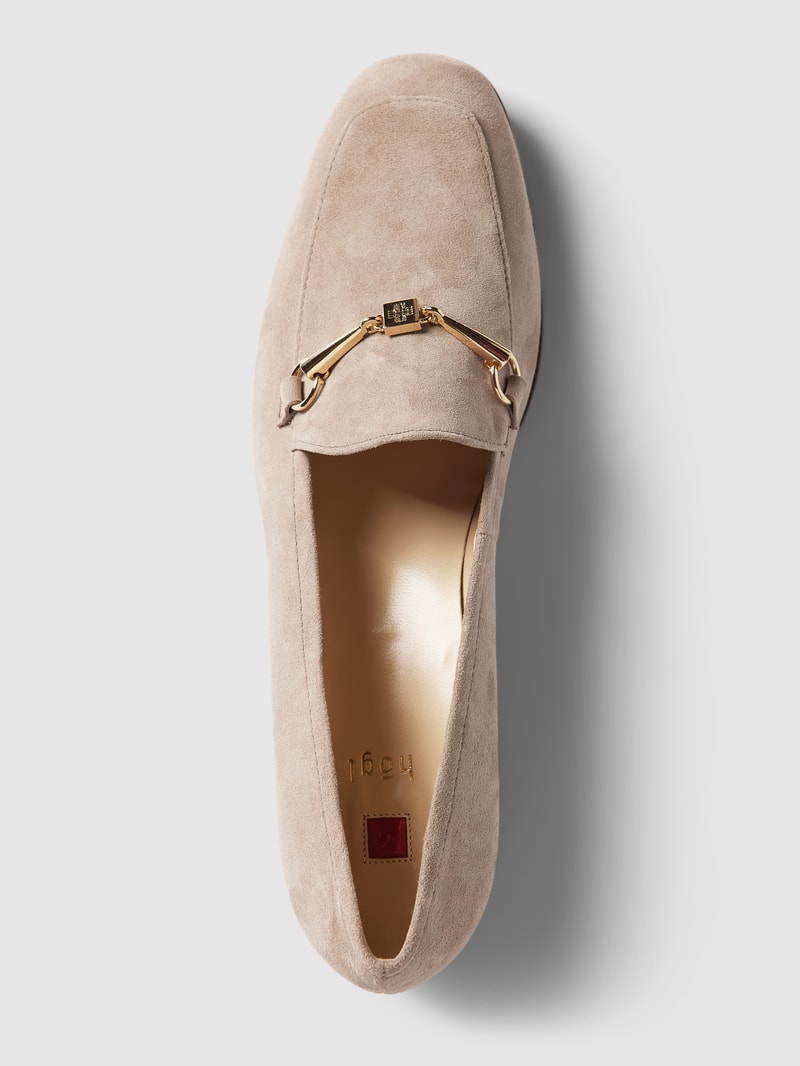 Penny-Loafer aus Leder mit Zierbesatz Modell 'Classic' in taupe