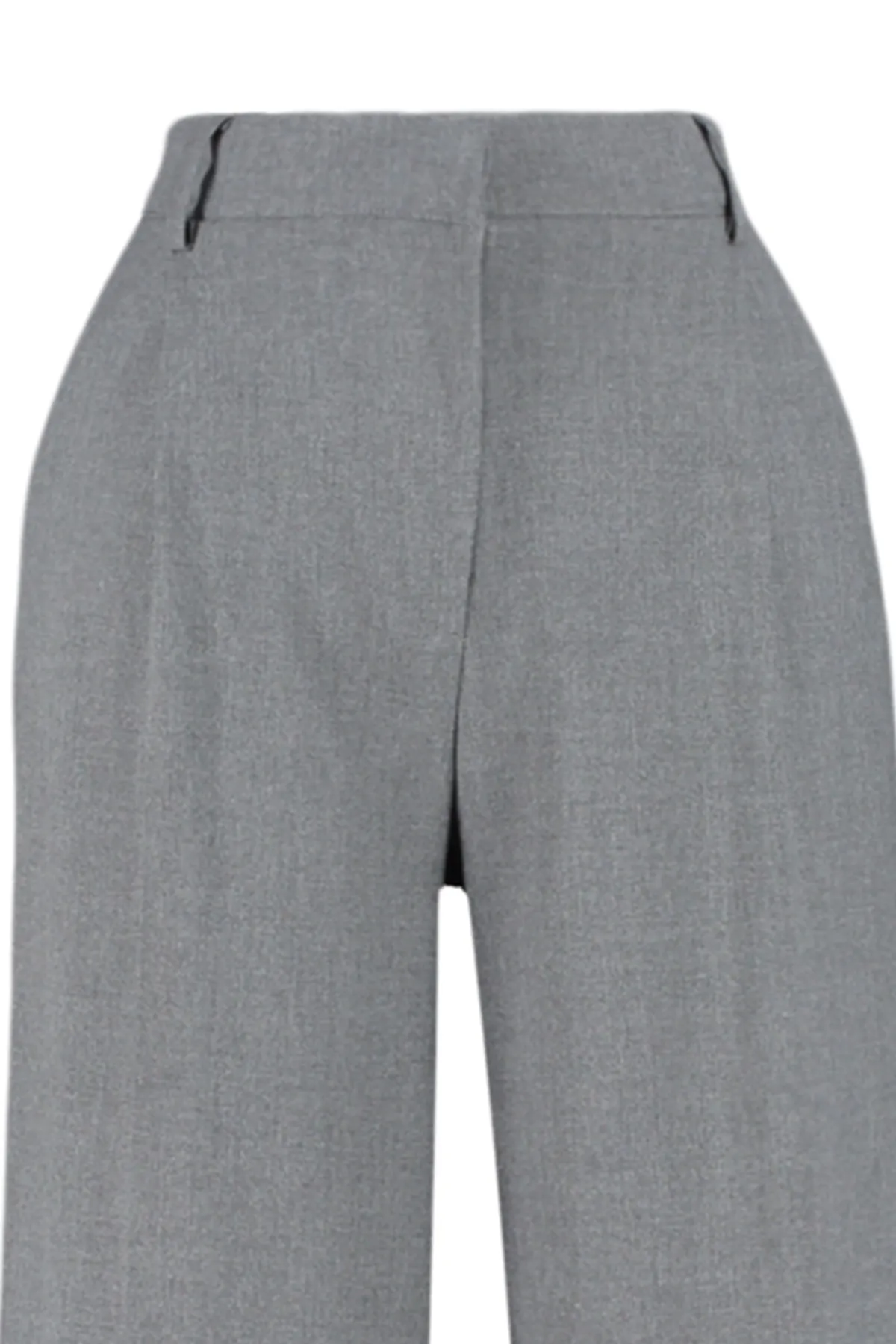 Trendyol Collection  Anthrazitfarbene Palazzo-/Webhose mit extra weitem Bein TWOSS23PL00062