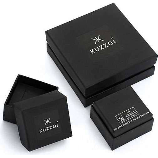 KUZZOI Manschettenknopf Klassisch Pyramiden Design 925 Silber