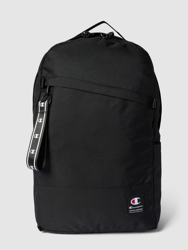 Rucksack mit Label-Patch in schwarz