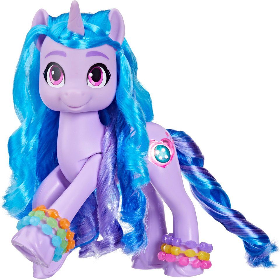 Hasbro Spielfigur Izzy Moonbow, mit über 20 Reaktionen und leuchtendem Schönheitsfleck